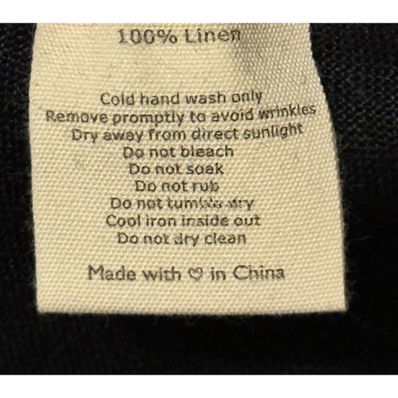 NWT VRG GRL Opal Linen Maxi Dress Womens 10 Black Open Back Strappy Asymmetrical - Picture 5 of 8